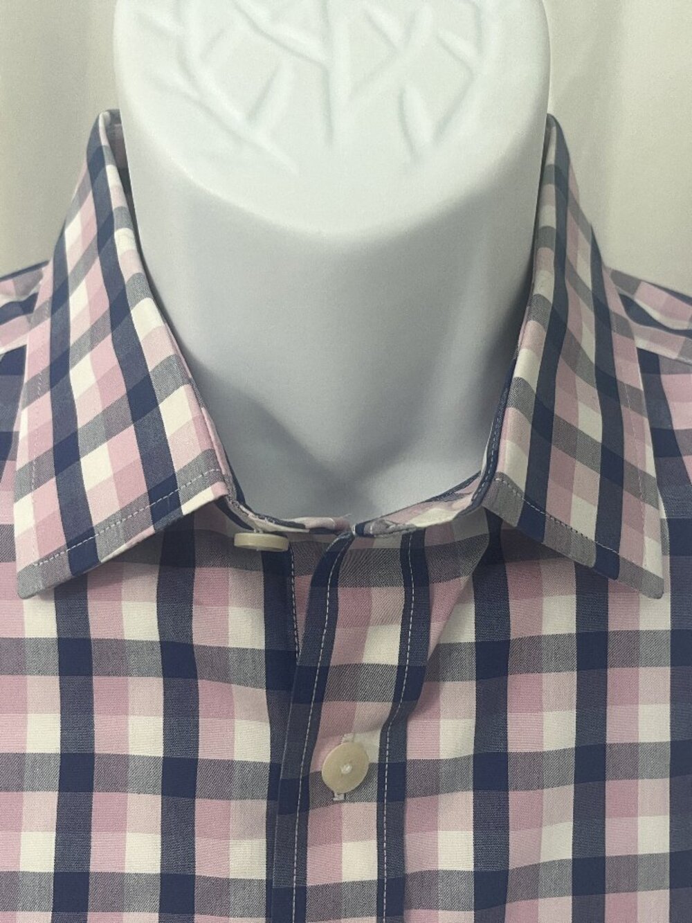 👔 UNTUCKit Men’s Blue White Purple Wrinkle-Free Long Sleeve Shirt M EUC ✅